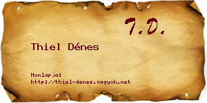 Thiel Dénes névjegykártya